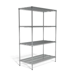 Coastwide Professional™ 4-Shelf Wire Unit, 48"W, Chrome (CW25474)