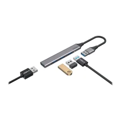 CODi 4-Port USB-A Hub, Silver (A01113)