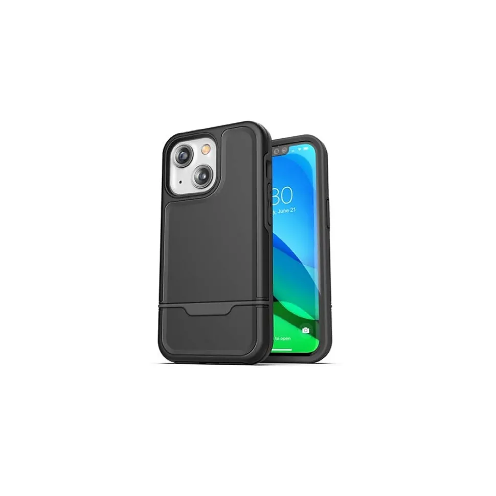 CODi Rugged Case for iPhone 13/14, Shock Absorbing, Black (P2077)