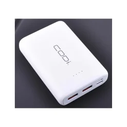 CODi USB-A/USB-C Power Bank for Multiple Brands, 10000 mAh, White (A03031)