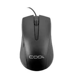 CODi Wired Ambidextrous Optical Desktop Mouse, Black (A05017)