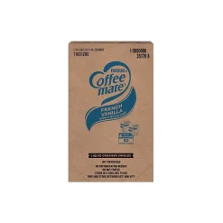 Coffee mate French Vanilla Lactose Free Liquid Creamer, 0.38 fl. oz., 50/Dispenser, 4 Dispensers/Carton (NES35170)
