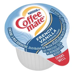 Coffee mate French Vanilla Dairy Free Liquid Creamer, 0.38 oz., 180/Box (NES18001)