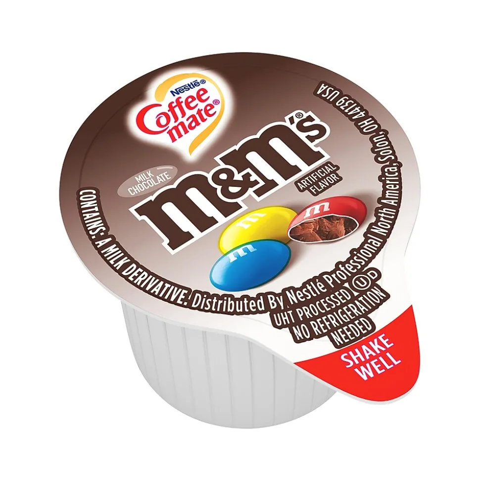 Coffee mate M&M's Dairy Free Liquid Creamer, 0.38 oz., 50/Box (NES64397)