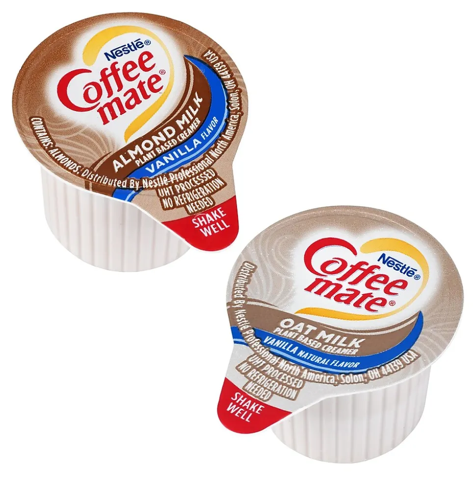 Coffee Mate Vanilla Almond Milk & Oat Milk Variety Pack, 200 Count, 4/Pack (600-00772)