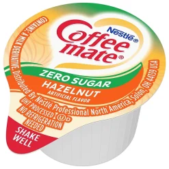 Coffee mate Zero Sugar Hazelnut Liquid Creamer, .375oz., 50/Box (NES98468)