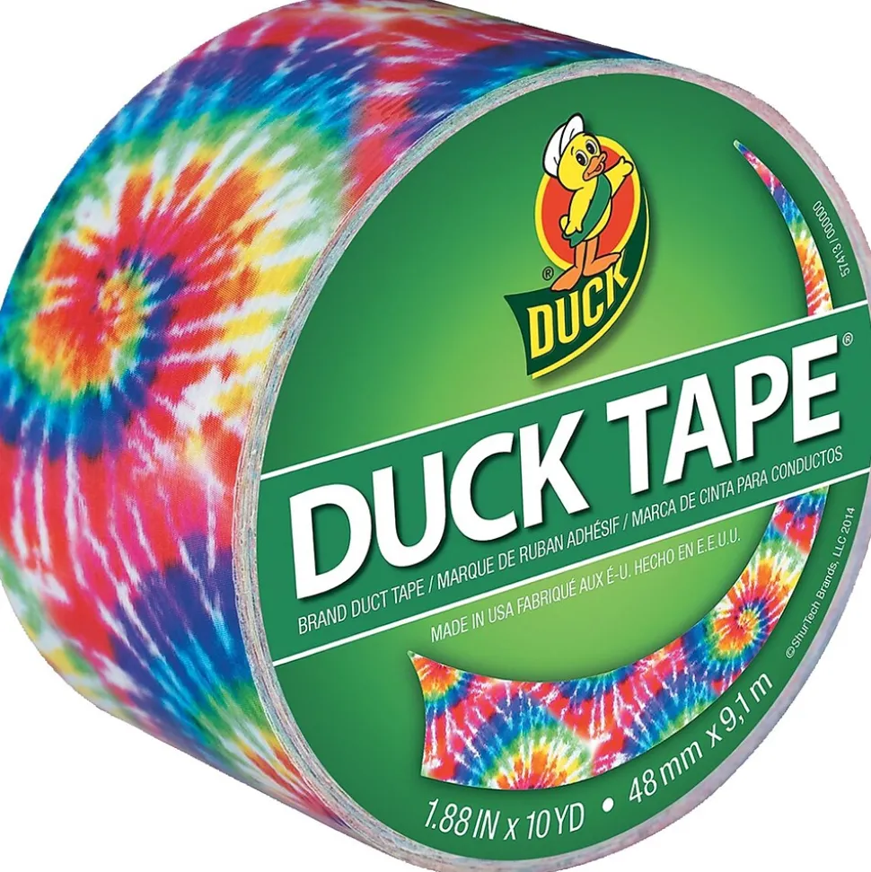 Colored Duct Tape, 1.88" x 10 Yds., 3" Core, Love Tie Dye
