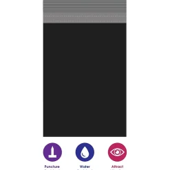 Colored Poly Mailers, Black, 12