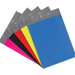 Colored Poly Mailers, Blue, 14-1/2 x 19