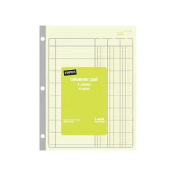 Columnar Books, 100 Pages, Green, 2/Pack (217836ABF)