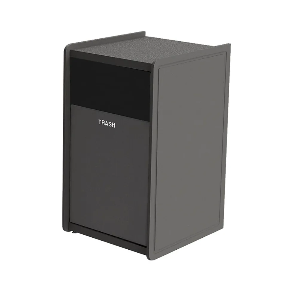 Commercial Zone EarthCraft Plastic Outdoor Trash Can, 32 Gallon, Gray (71SLFR32-01608)