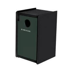 Commercial Zone EarthCraft Single-Stream Recycling Station, 32-Gallon, Black/Green (71SLFR32-01911)