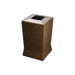 Commercial Zone ModTec Polyethylene/Stainless Steel Trash Can with no Lid, Old Bronze, 39 Gal. (724665)
