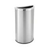 Commercial Zone Precision Series Half Moon Indoor Trash Can, Stainless Steel, 8 Gal. (780929)