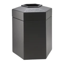 Commercial Zone Products PolyTec Series Hexagon Trash Can, Charcoal, 45 Gal. (737224)