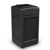 Commercial Zone Products® PolyTec Series 42gal Square Trash Can, Black (732101)