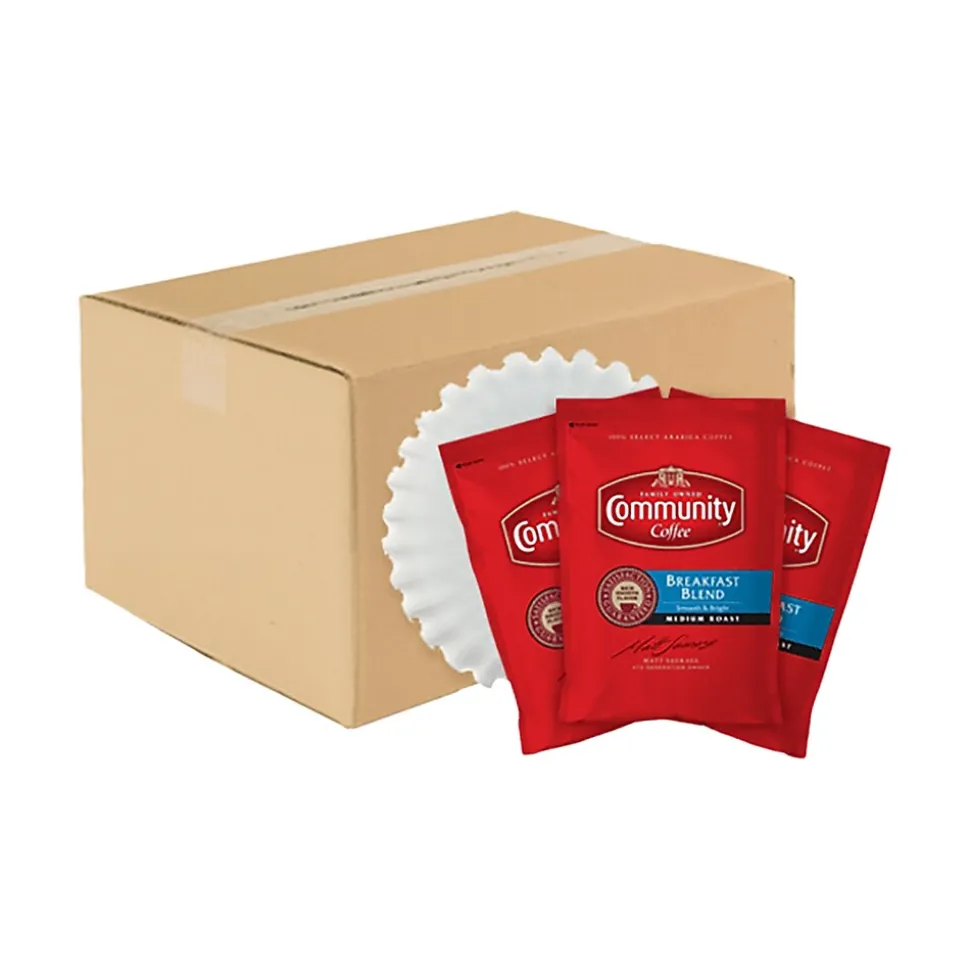 Community Coffee Breakfast Blend Ground Coffee, Medium Roast, 40/Carton (15505)