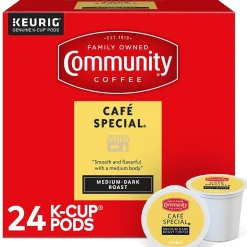 Community Coffee Cafe Special Coffee Keurig® K-Cup® Pods, Medium Dark Roast, 24/Box (5000374325)