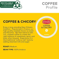 Community Coffee Chicory Coffee Keurig® K-Cup® Pods, Medium Dark Roast, 24/Box (5000374326)