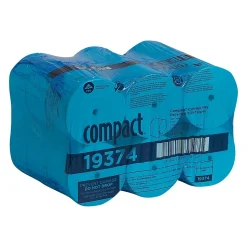 Compact Recycled 1-Ply Coreless Toilet Paper, White, 3000 Sheets/Roll, 18 Rolls/Carton (19374)