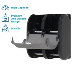 Compact 4-Roll Quad Coreless Toilet Paper Dispenser by GP PRO, Faux Stainless (56746A)