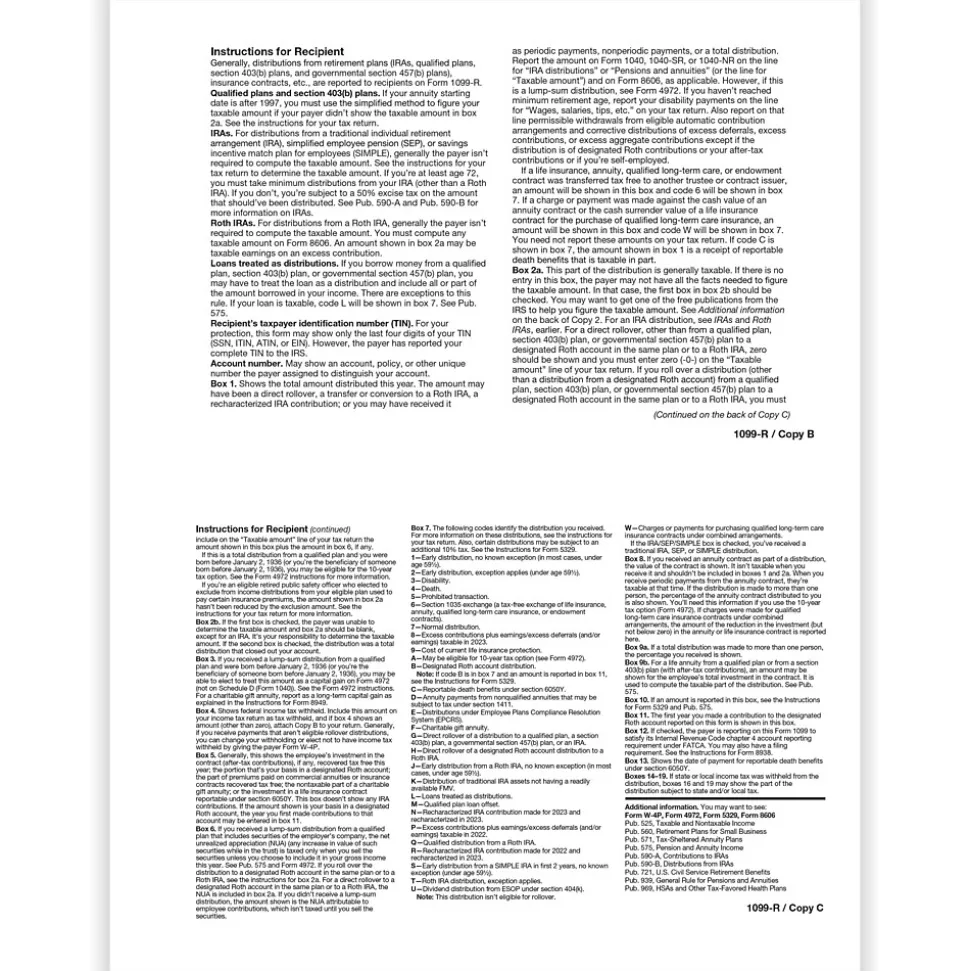 ComplyRight 2024 1099 Tax Form, 2-Part, 2-Up, 50/Pack (514450)