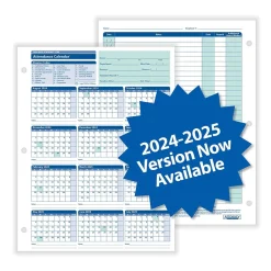 ComplyRight 2024-2025 Academic Attendance Calendar, 50/Pack (A43005015)