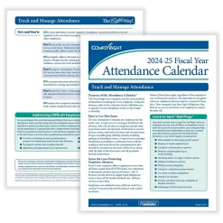 ComplyRight 2024-2025 Fiscal Attendance Calendar, 50/Pack (A42005015)