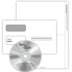 ComplyRight 2024 1099-MISC Recipient Copy Only Tax Form, Envelopes and LaserLink Software, 3-Part, 2-Up, White, 50/Pack (6112ES)
