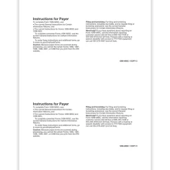 ComplyRight 2024 1099-MISC Tax Form, 1-Part, 2-Up, Payer Copy C, 50/Pack (511250)