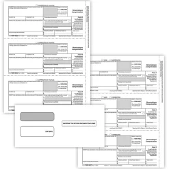 ComplyRight 2024 1099-NEC Tax Form Envelopes/Recipient Copy Only, 2-Part, 3-Up, Copy B, C/2, 50/Pack (NEC6113E)