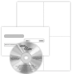 ComplyRight 2024 W-2 Recipient Copy Only Tax Form, Envelopes and LaserLink Software, 4-Up, White, 50/Pack (5209ES)