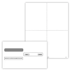 ComplyRight 2024 W-2 Tax Form Envelopes/Recipient Copy Only (No Backer), 1-Part, 4-Up, 50/Pack (5221E)