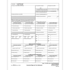 ComplyRight 2024 W-2C Tax Form, 1-Part, Copy 1/D, 50/Pack (531550)
