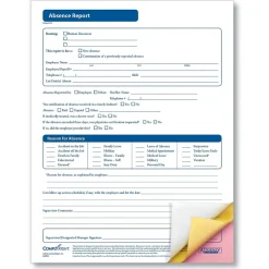 ComplyRight Absence Report, 3-Part, Pack of 50 (A2250)