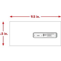 ComplyRight CMS-1500 Gummed #10 Document Envelopes, 4 1/2