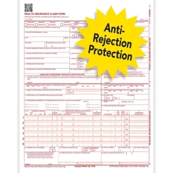ComplyRight CMS-1500 Health Insurance Claim Forms (02/12), 8-1/2" x 11", Box of 2,500 (CMS12LC)