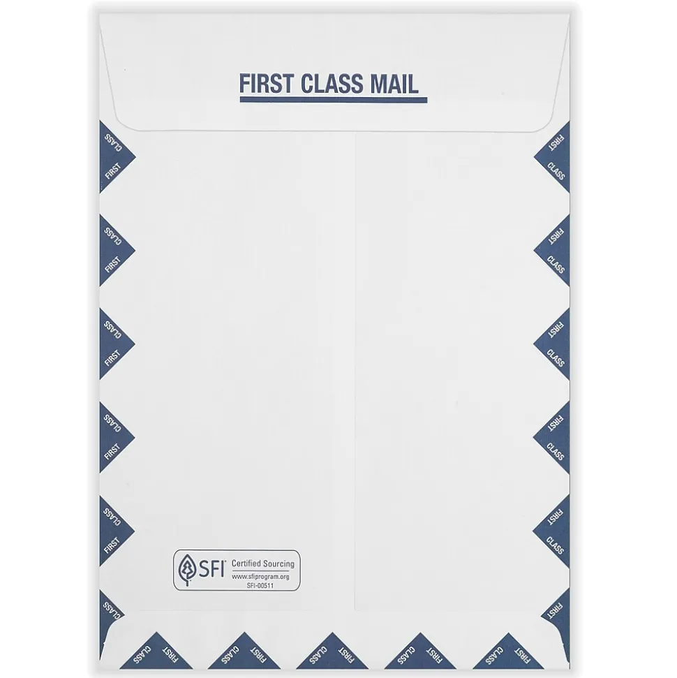 ComplyRight CMS-1500 Self Seal Security Tinted Window Envelope 9" x 12 1/2", White/Blue, 100/Pack (1500RS)