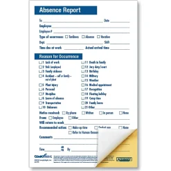 ComplyRight Compact 2-Part Absence Report, Pack of 50 (A2151)