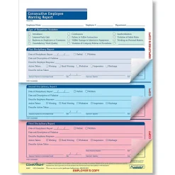 ComplyRight Consecutive Employee Warning Report, 4-Part, 50 Forms/Pack (A2187)
