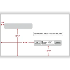 ComplyRight Double Window Envelope, 5.63