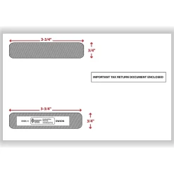 ComplyRight Double Window Envelope for W-2 (5218) Tax Form, 5.63