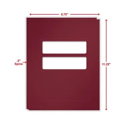 ComplyRight Double-Window Tax Presentation Folder, Burgundy, 50/Pack (FBU11)