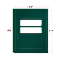 ComplyRight Double-Window Tax Presentation Folder, Emerald Green, 50/Pack (FG04)