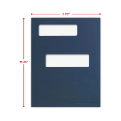 ComplyRight Double-Window Tax Presentation Folder, Navy Blue, 50/Pack (FMB03)