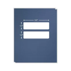 ComplyRight Double-Window Tax Presentation Folder, Midnight Blue, 50/Pack (FMB32)