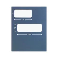 ComplyRight Double-Window Tax Presentation Folder, Blue, 50/Pack (FB01)