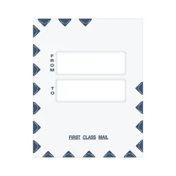 ComplyRight First Class Peel & Seal Tax Envelope, 9.5" x 12", White/Blue, 50/Pack (PEO41)
