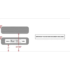 ComplyRight Moistenable Glue Security Tinted Double-Window Tax Envelopes, 3 7/8