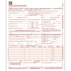 ComplyRight 1-Part Continuous CMS-1500 Health Insurance Claim Form (02/12), 2,500/Pack (CMS121)